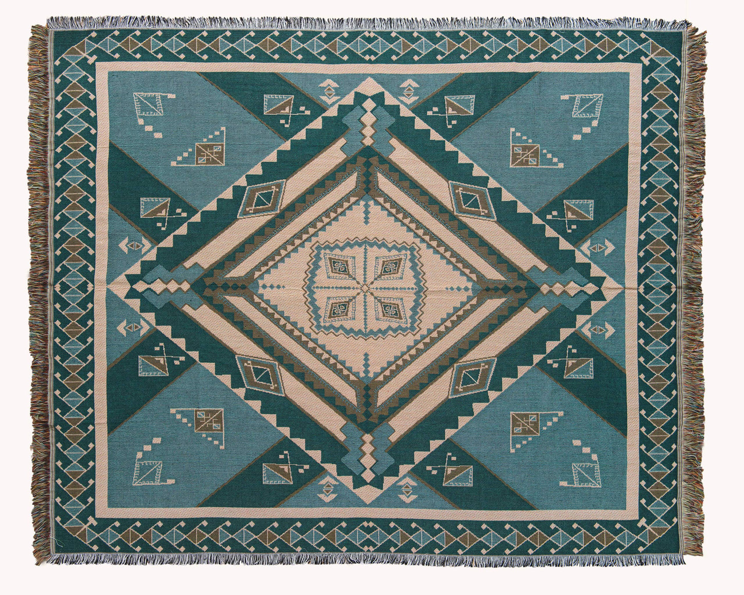 'Nowhere Man' Woven Picnic Rug/Throw: Large 170x200cm | HENDEER