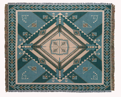 'Nowhere Man' Woven Picnic Rug/Throw: Large 170x200cm | HENDEER