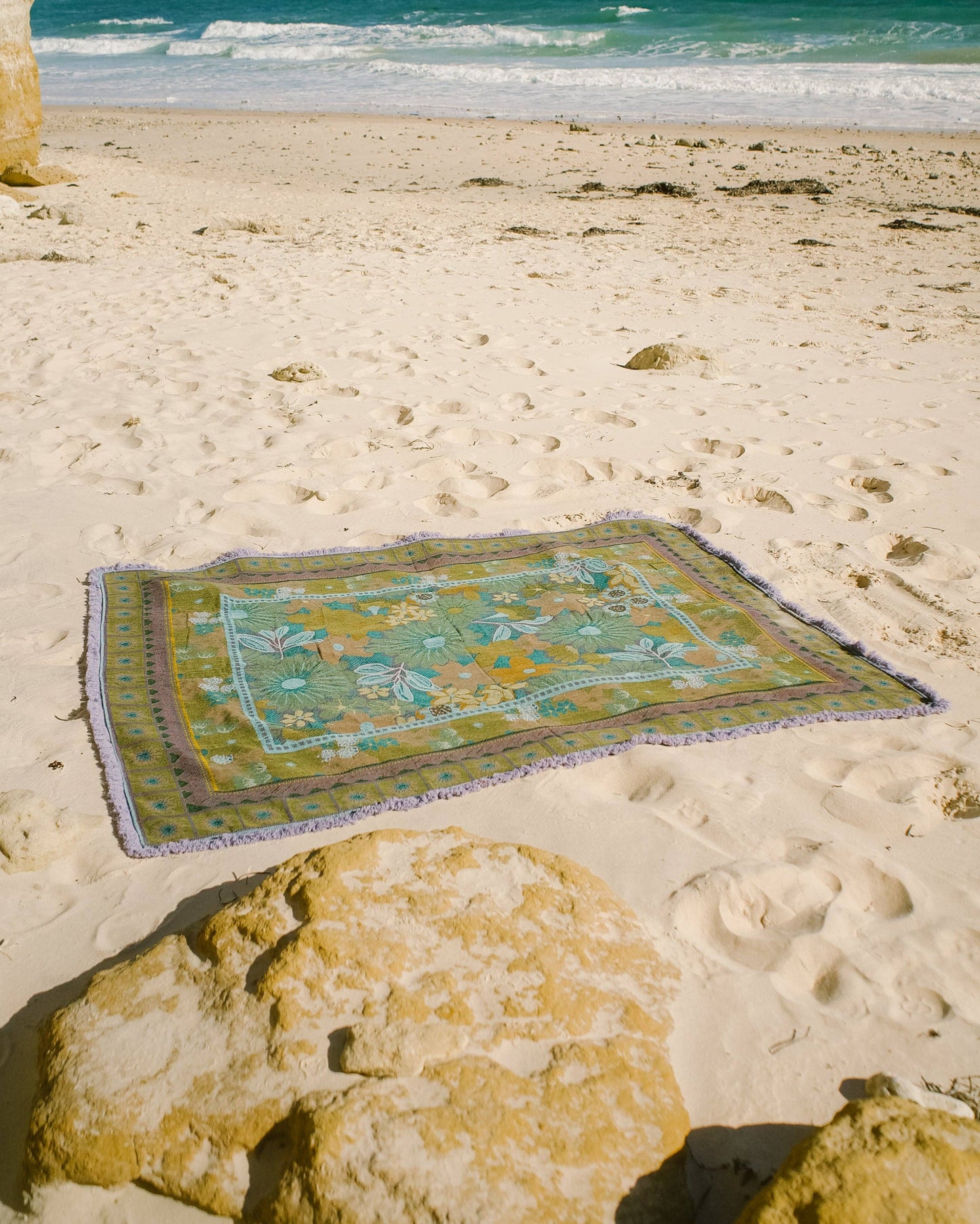 Sunni Scenes - Lavender - Picnic Beach Throw Rug - XL