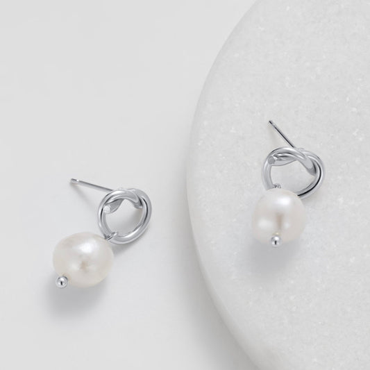 Alice Pearl Earring - Silver