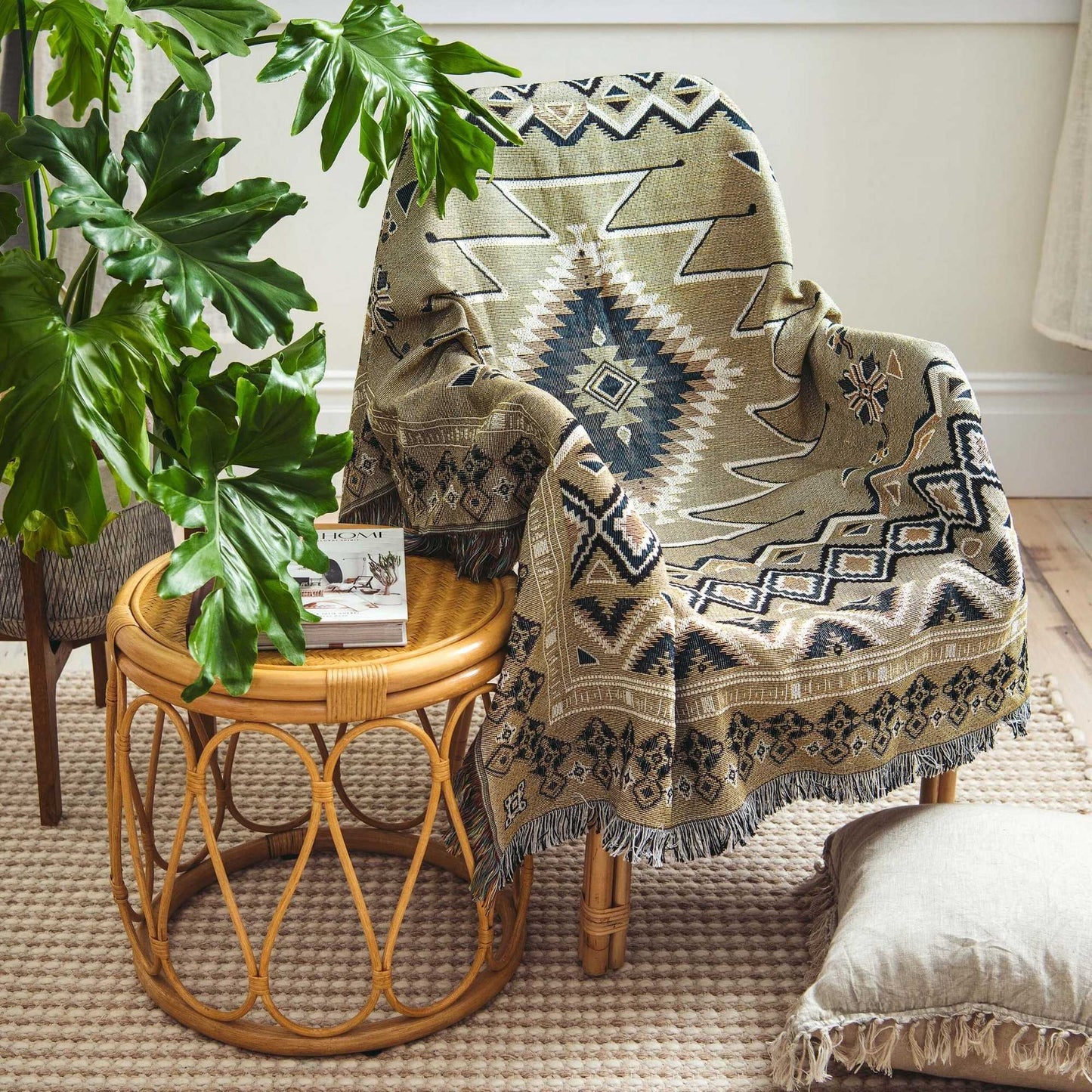 'Hey Jude' Woven Picnic Rug/Throw: Regular 130x160cm | HENDEER