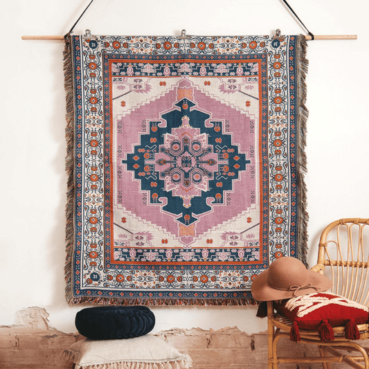 HENDEER - 'Strawberry Fields' Woven Picnic Rug/Throw