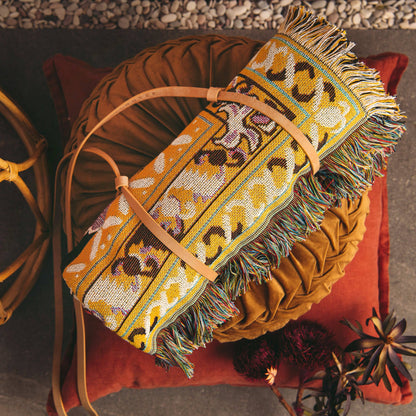 ‘Here Comes The Sun' Woven Picnic Rug/Throw: Regular 130x160cm | HENDEER