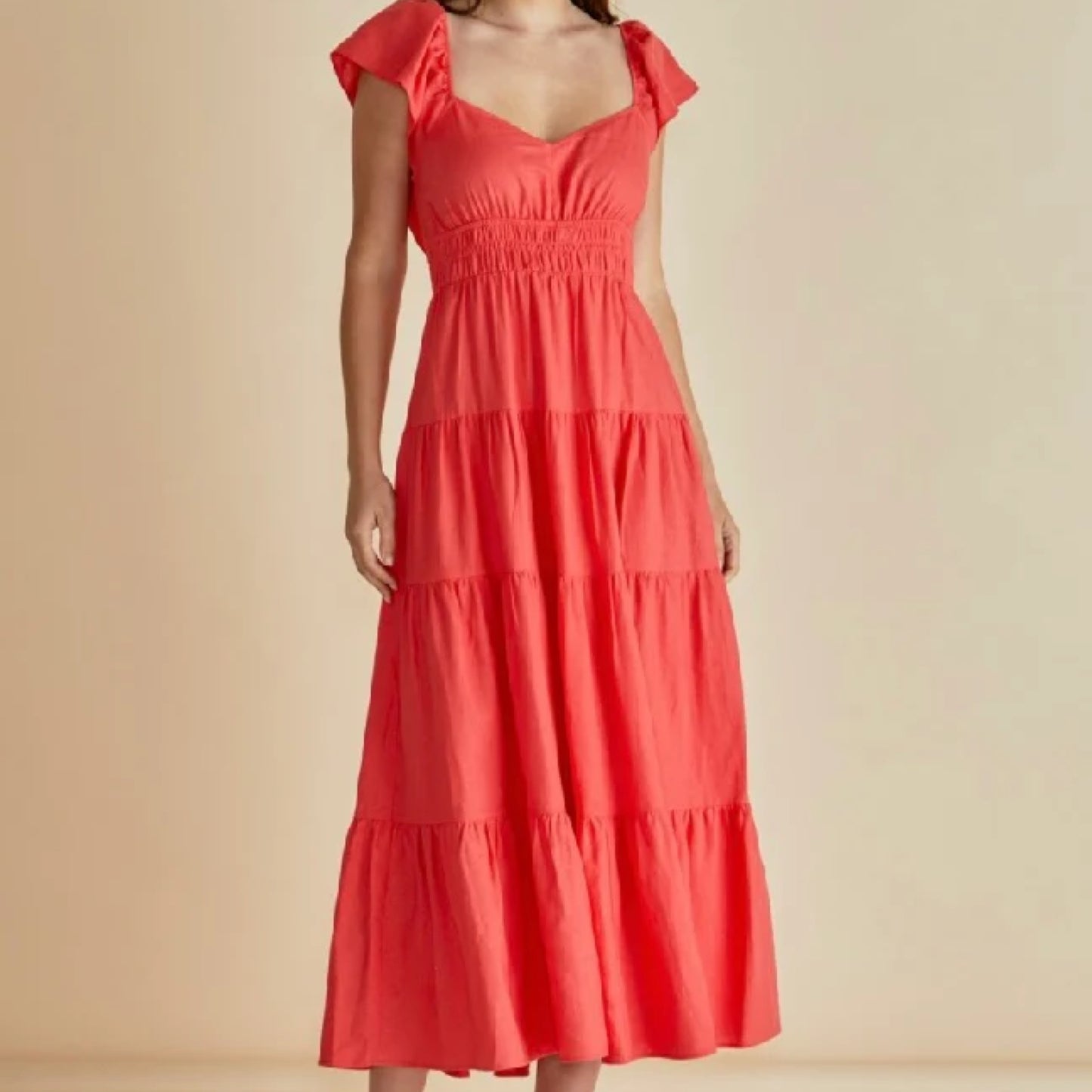 Sadie Midi Dress - Red