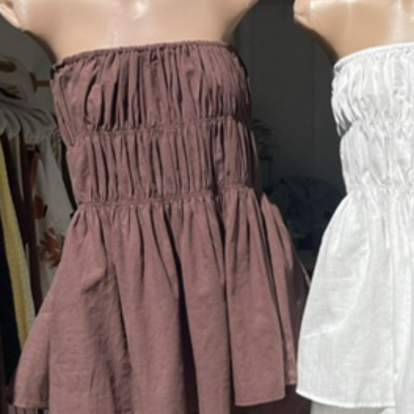 Bella Strapless Tube Top & Matching Pants Set - Brown | By Frankie