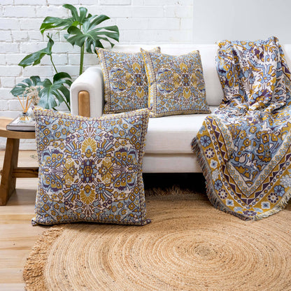 'Every Little Thing' Woven Picnic Rug/Throw: Large 170x200cm | HENDEER