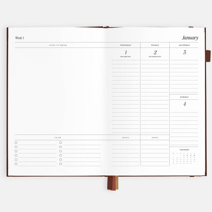 Fox & Fallow - 2026 Chocolate A5 Vertical Planner