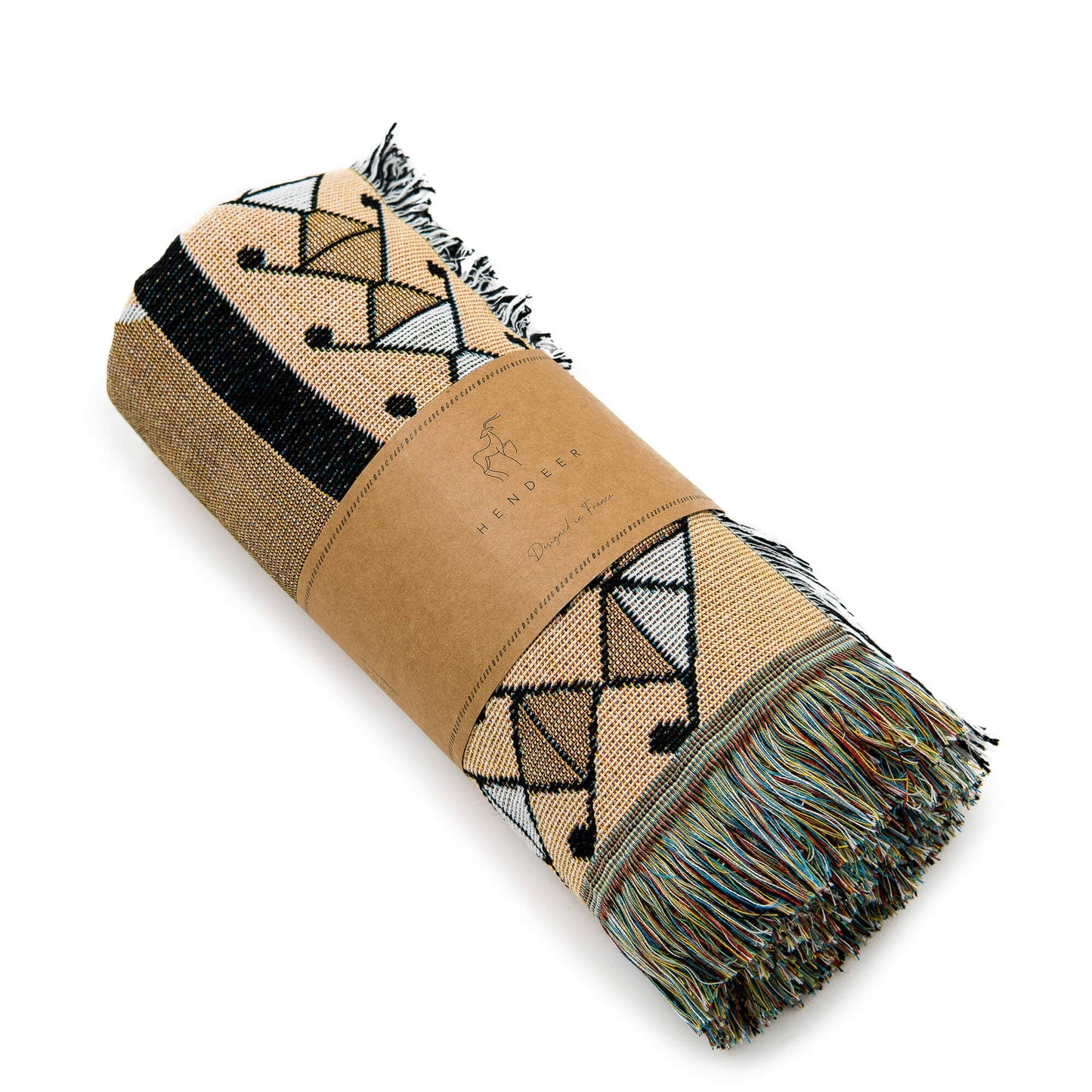 'Nowhere Man' Woven Picnic Rug/Throw: Large 170x200cm | HENDEER