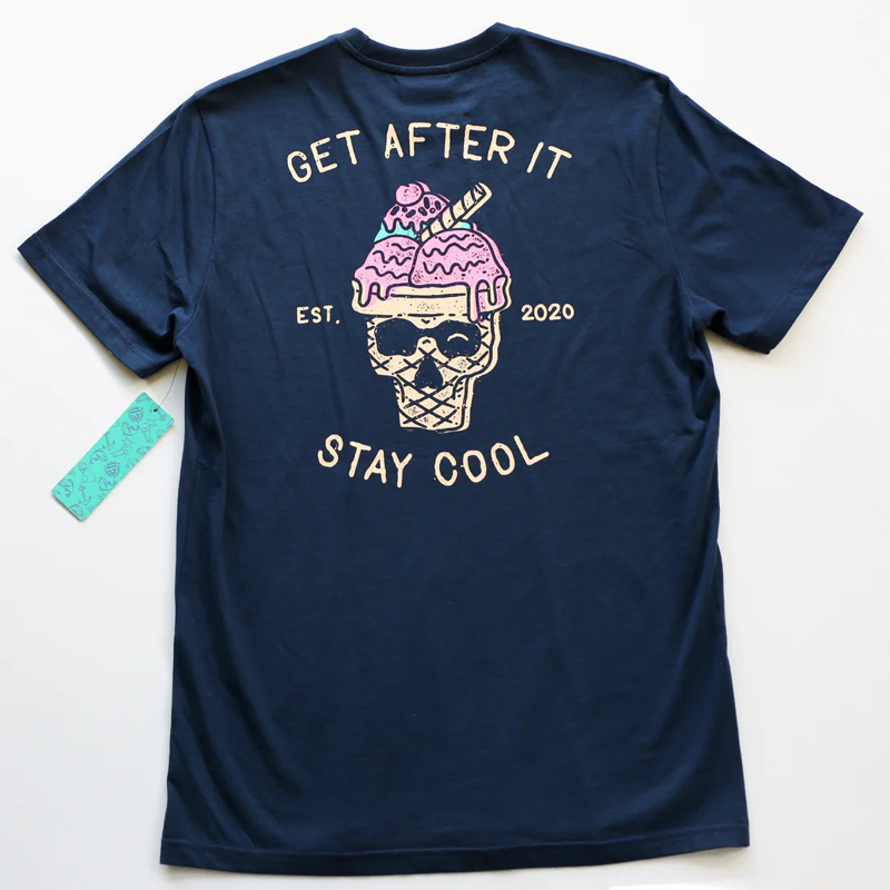 STAY COOL GET AFTER IT T-SHIRT - NAVY