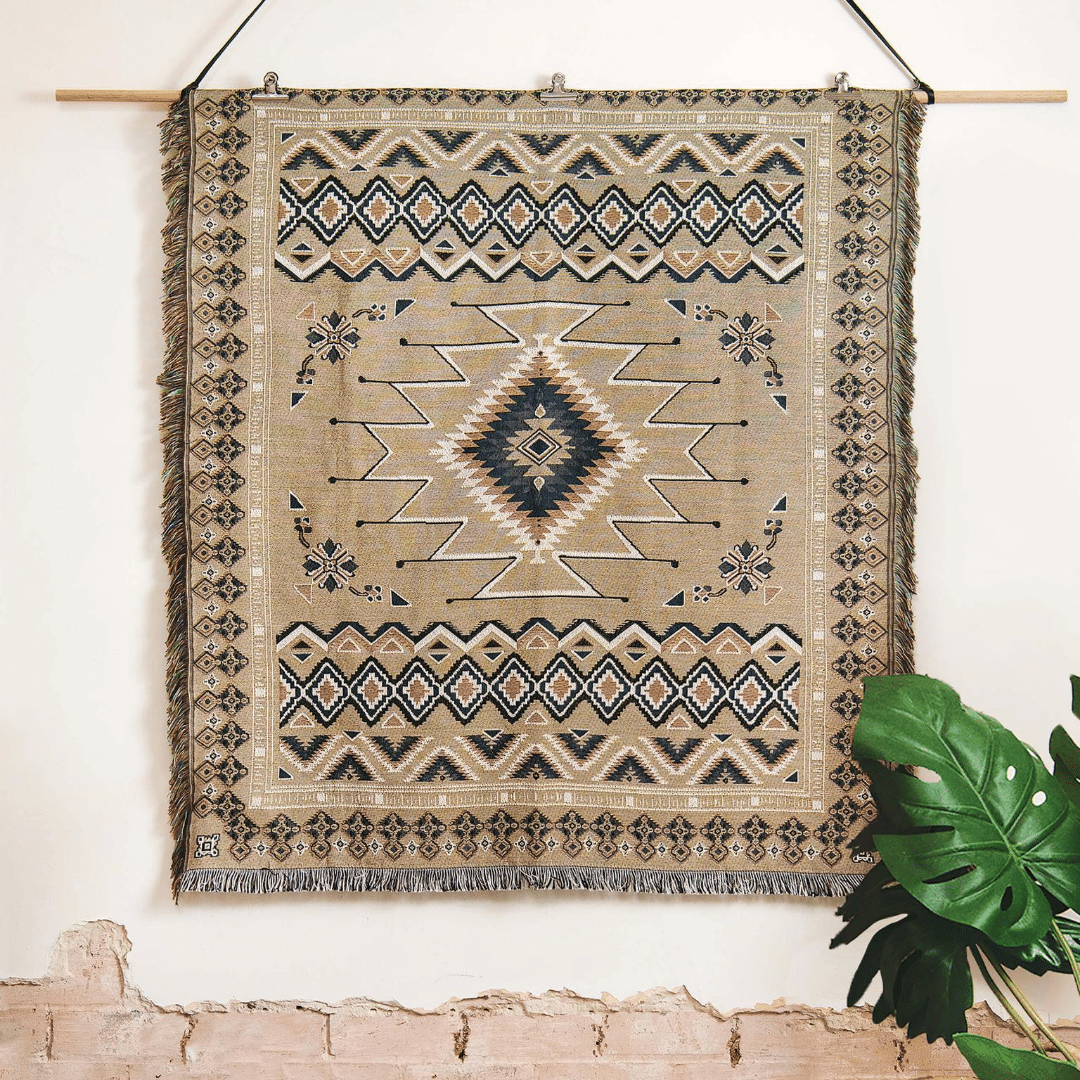 'Hey Jude' Woven Picnic Rug/Throw: Regular 130x160cm | HENDEER