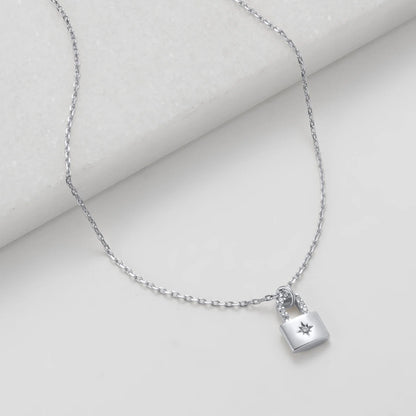 Locket Mini Necklace - Silver