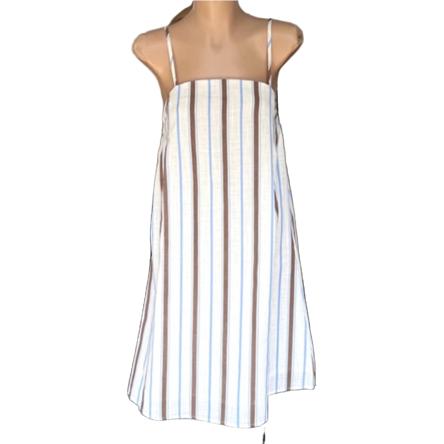 Stella Slip Cotton Mini Dress - Choc/Blue | By Frankie