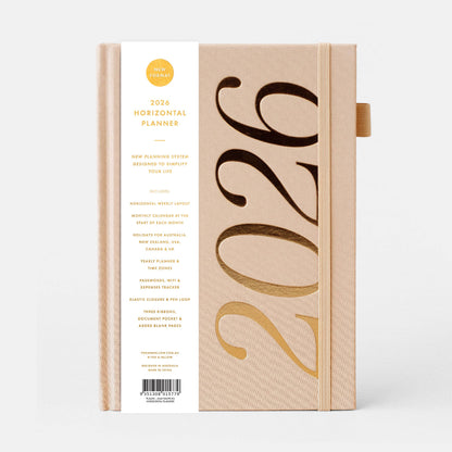 Fox & Fallow - 2026 Taupe A5 Horizontal Planner
