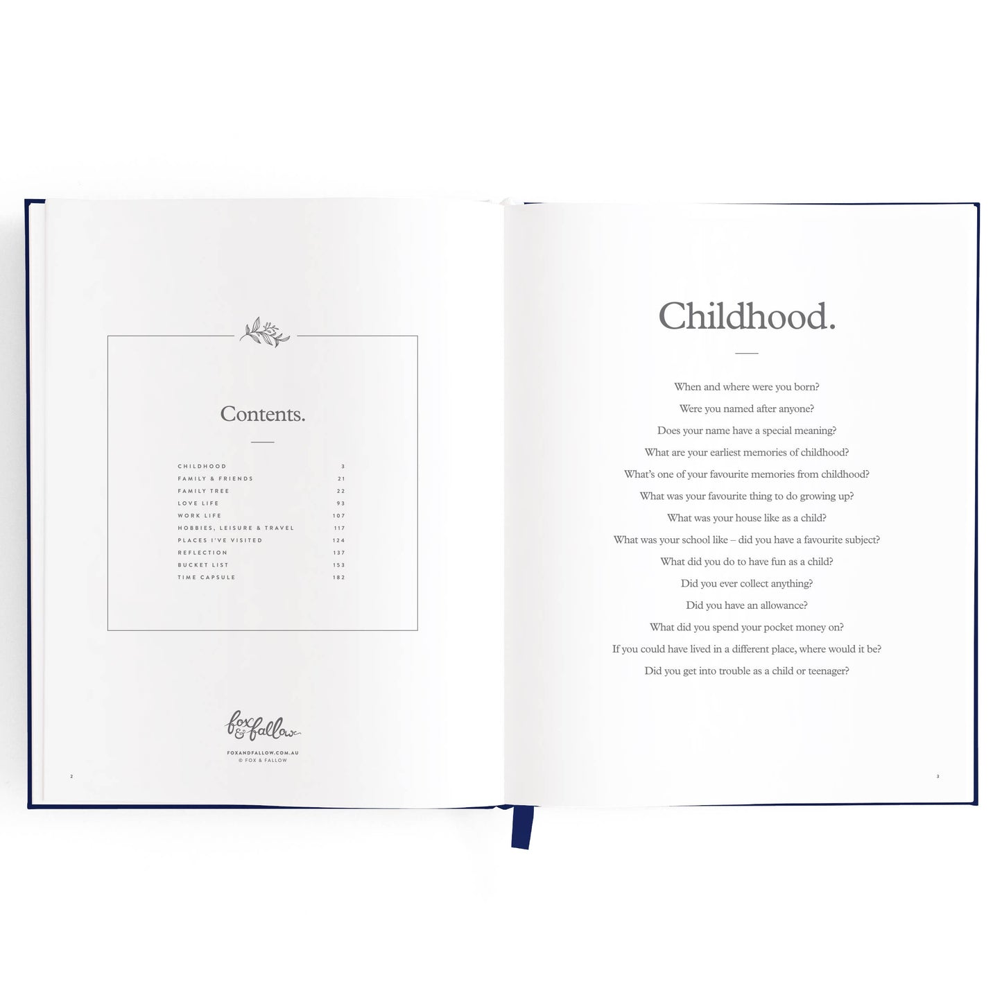 This Is My Story Memoir Journal Navy | Fox & Fallow