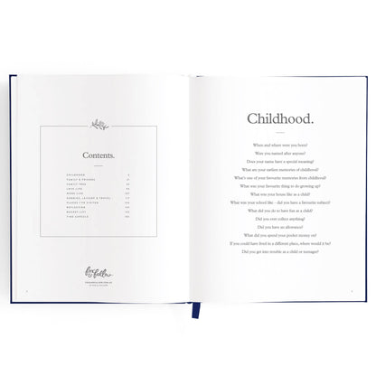 This Is My Story Memoir Journal Navy | Fox & Fallow