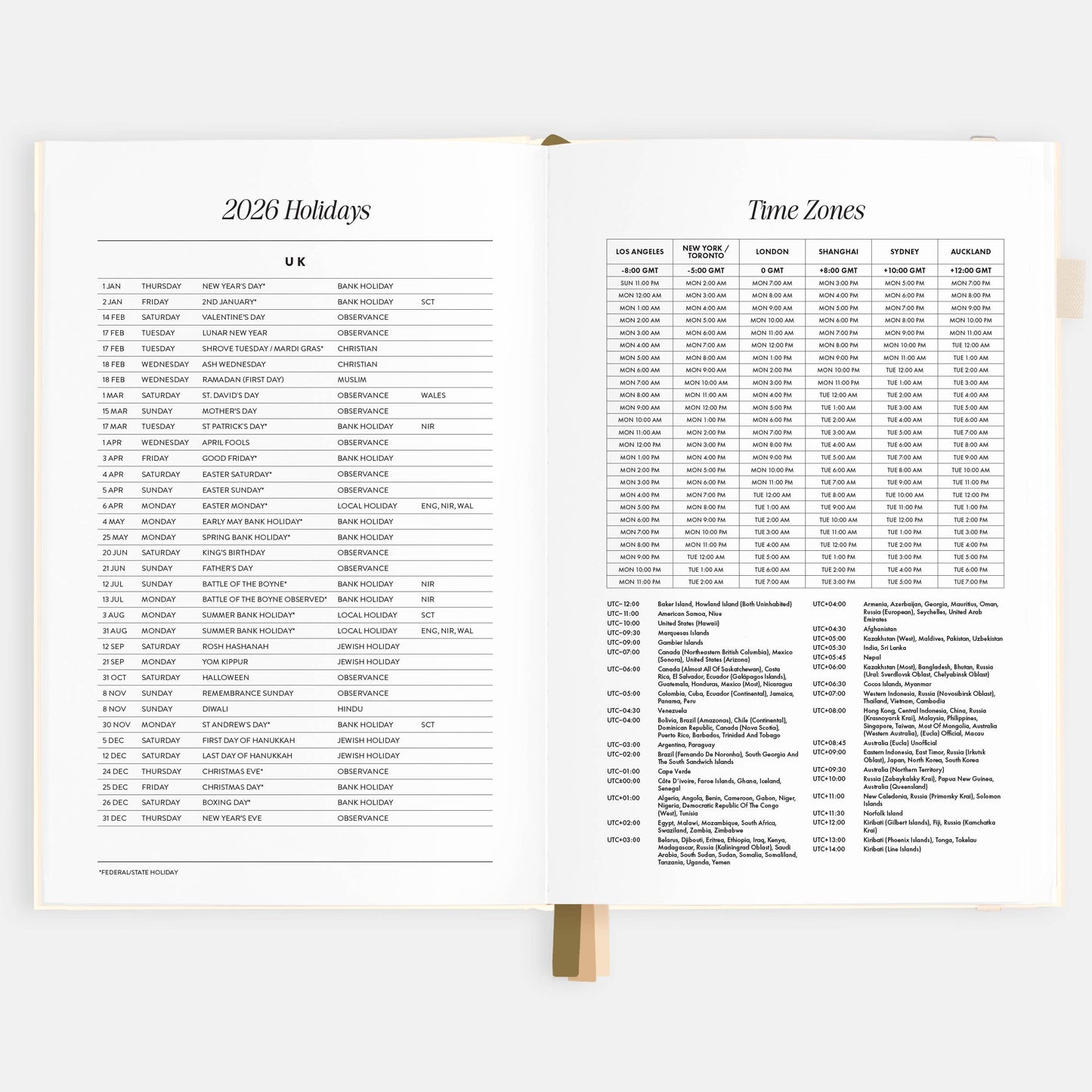 2026 Creme A5 Vertical Planner | Fox & Fallow