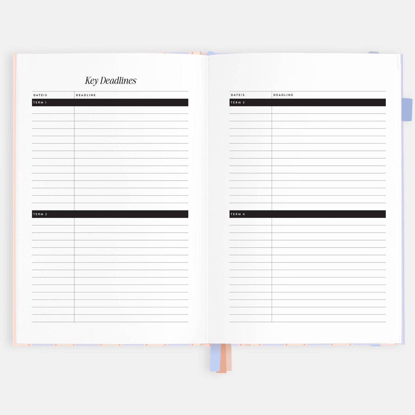 Fox & Fallow - 2026 Powder Stripe A5 Academic Vertical Planner
