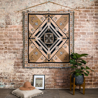 'Nowhere Man' Woven Picnic Rug/Throw: Large 170x200cm | HENDEER