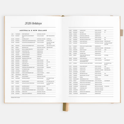Fox & Fallow - 2026 Taupe A5 Horizontal Planner