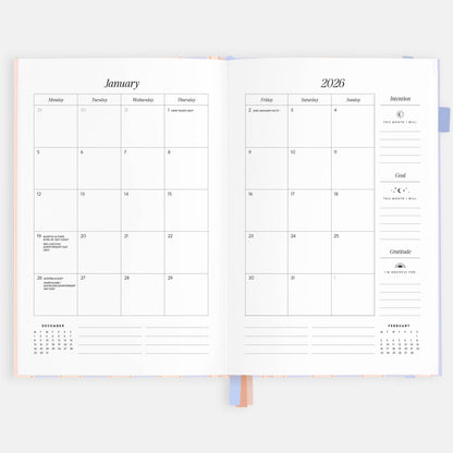 Fox & Fallow - 2026 Powder Stripe A5 Academic Vertical Planner