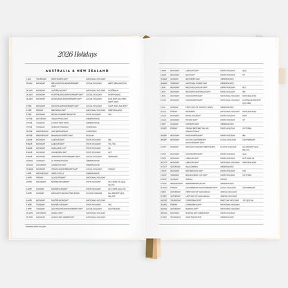 2026 Creme A5 Vertical Planner | Fox & Fallow