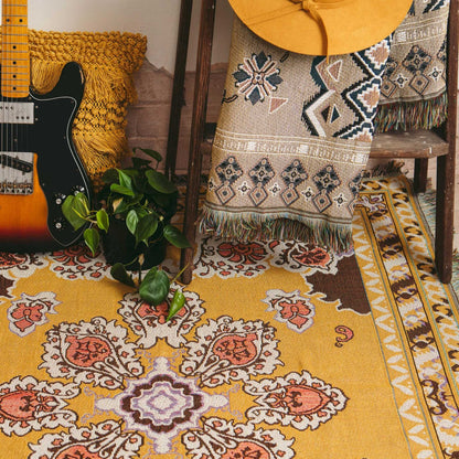 'Hey Jude' Woven Picnic Rug/Throw: Regular 130x160cm | HENDEER