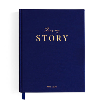 This Is My Story Memoir Journal Navy | Fox & Fallow