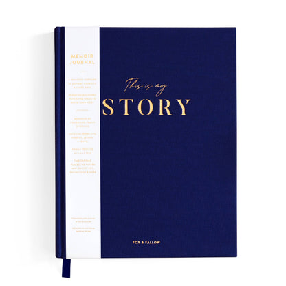 This Is My Story Memoir Journal Navy | Fox & Fallow