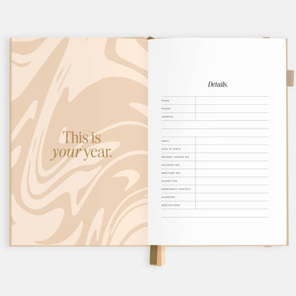 Fox & Fallow - 2026 Taupe A5 Horizontal Planner