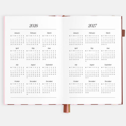 Fox & Fallow - 2026 Burgundy Stripe A5 Vertical Planner