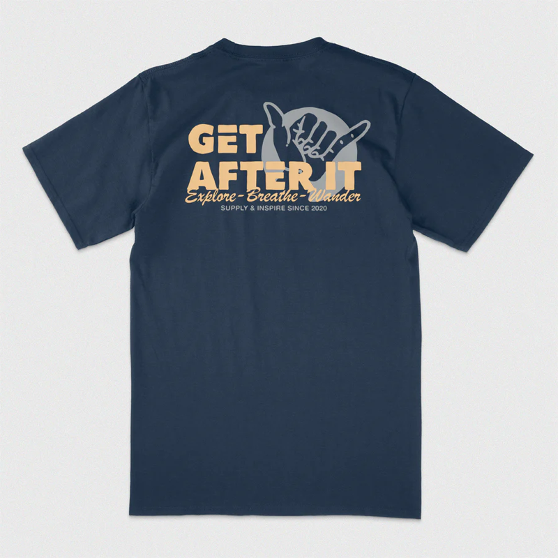 Shaka Vibes By Get After It T-Shirt - Navy