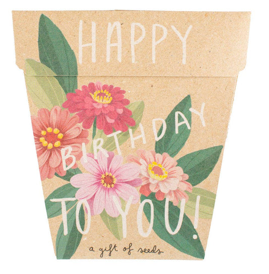 Sow 'n Sow - Happy Birthday Zinnia Gift of Seeds (Australia Only)