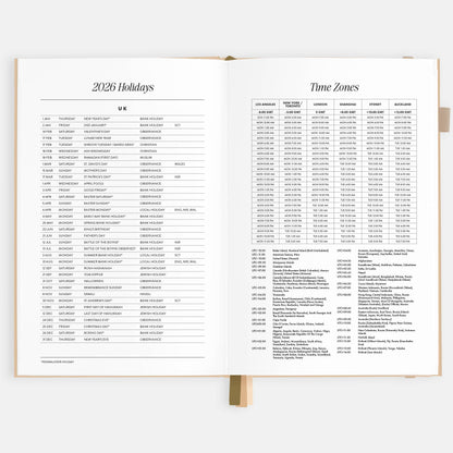 Fox & Fallow - 2026 Taupe A5 Horizontal Planner