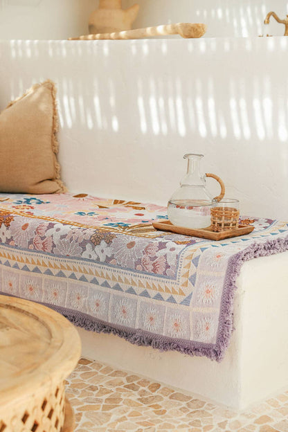 Sunni Scenes - Lavender - Picnic Beach Throw Rug - XL