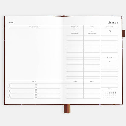 Fox & Fallow - 2026 Wisteria A5 Vertical Planner