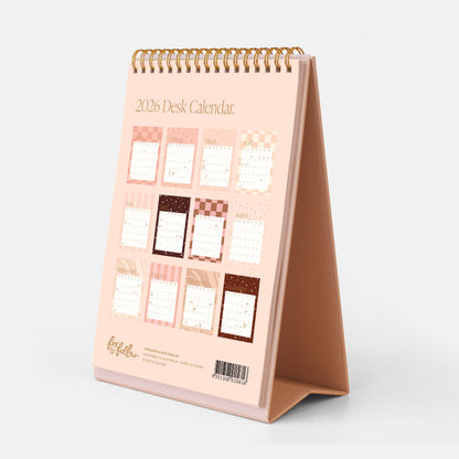 Fox & Fallow - 2026 Rose Check Desk Calendar