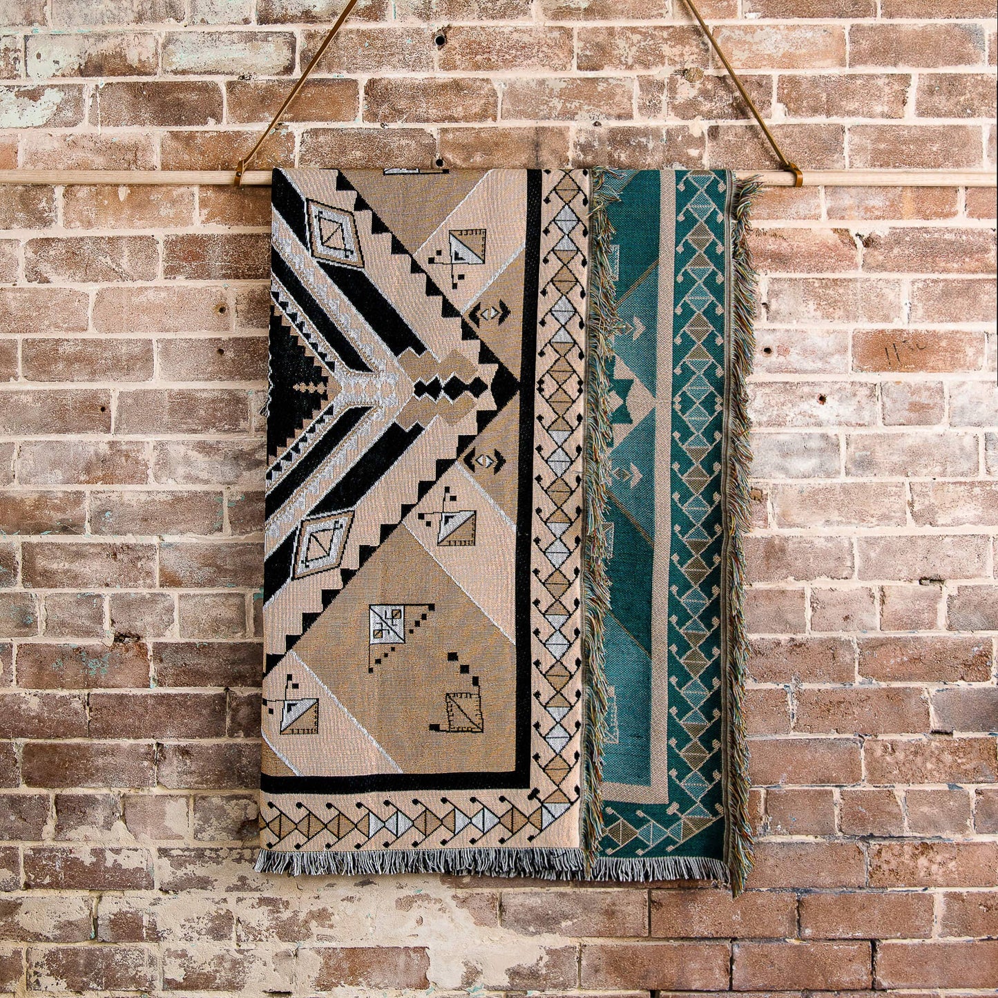 'Nowhere Man' Woven Picnic Rug/Throw: Large 170x200cm | HENDEER