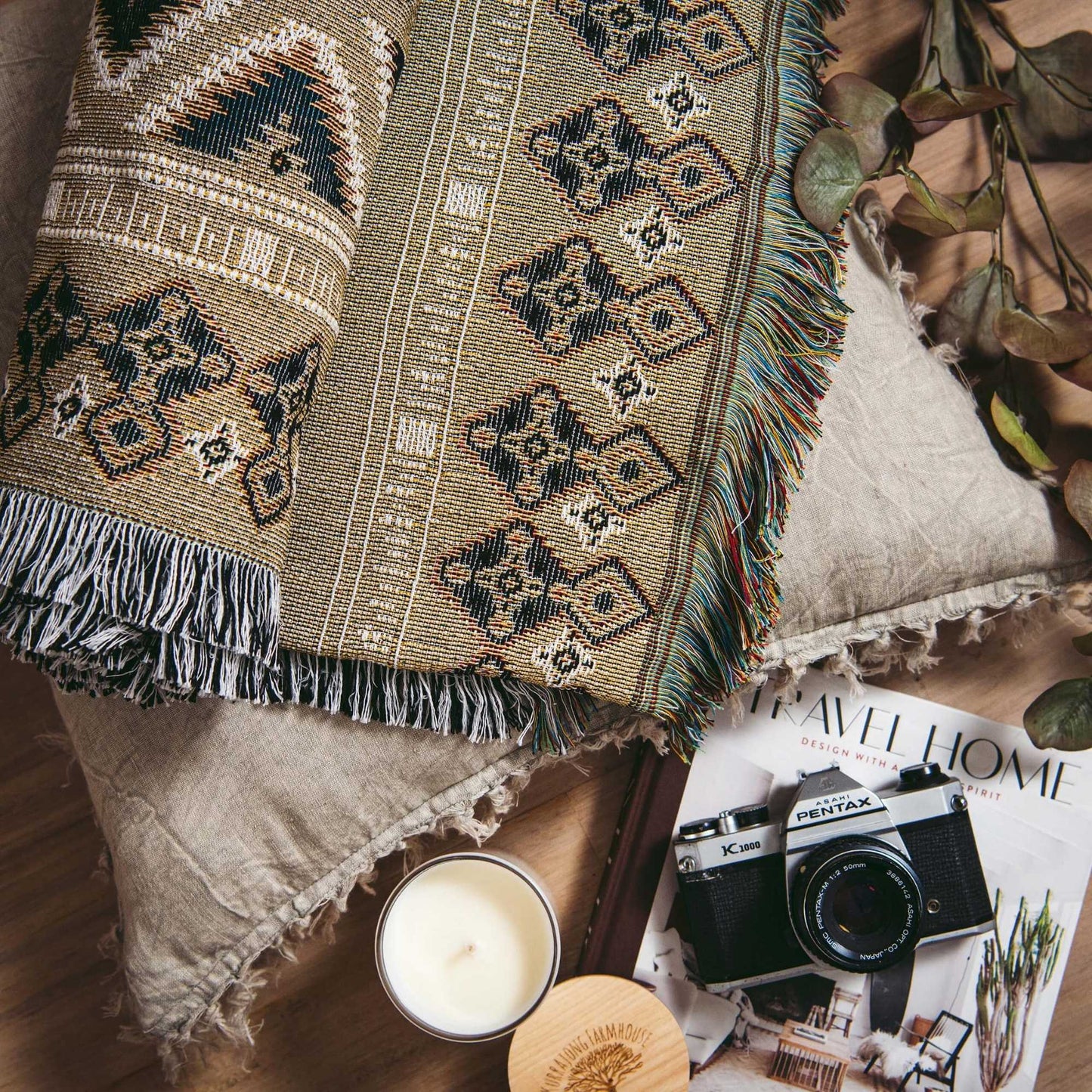 'Hey Jude' Woven Picnic Rug/Throw: Regular 130x160cm | HENDEER