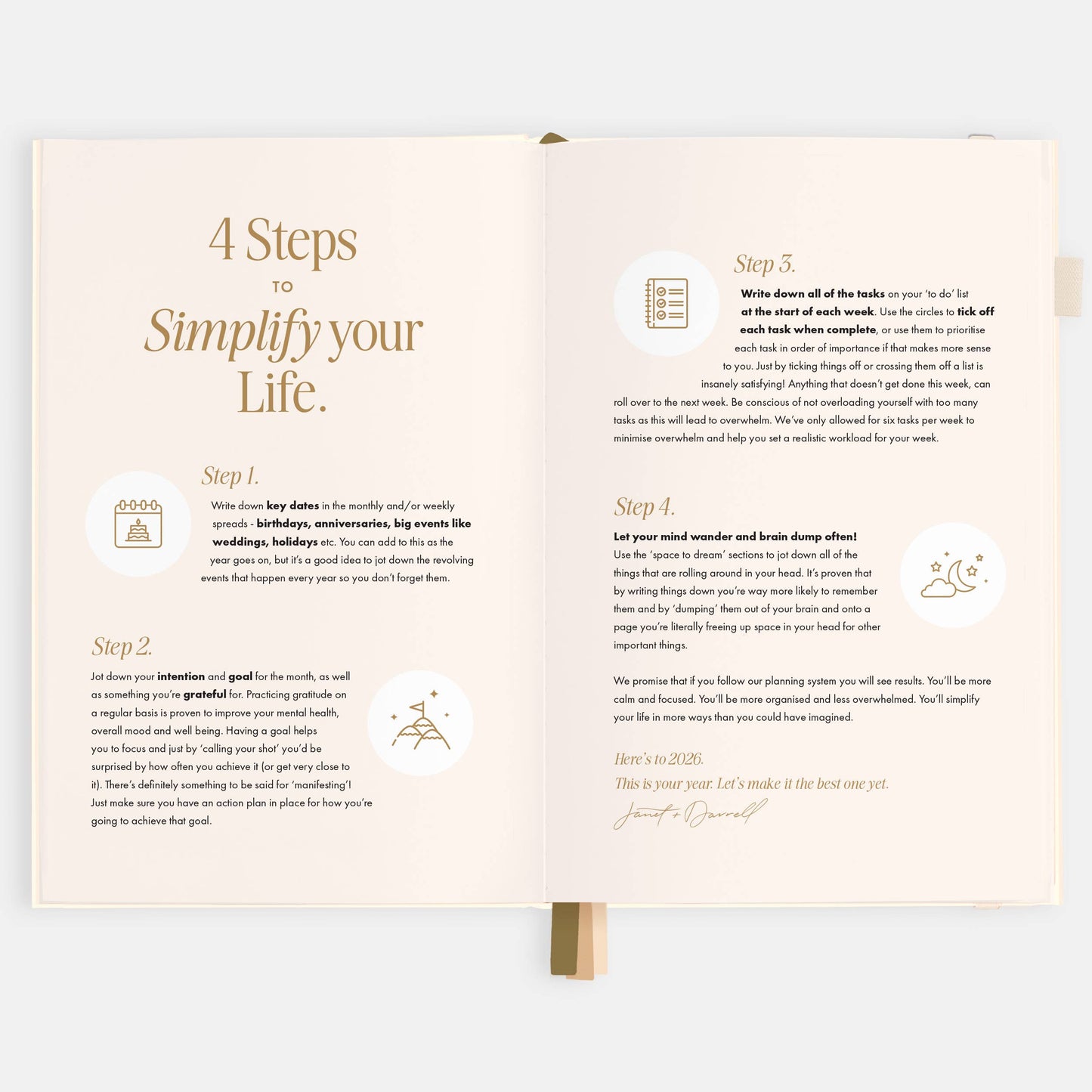 2026 Creme A5 Vertical Planner | Fox & Fallow