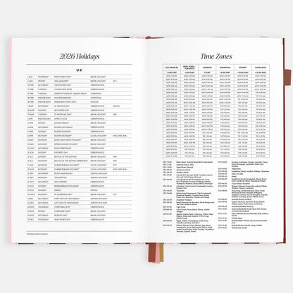 Fox & Fallow - 2026 Burgundy Stripe A5 Vertical Planner