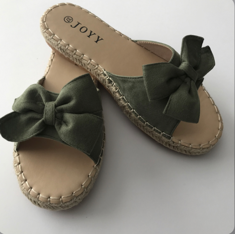 BOW ESPADRILLE-GREEN SHOES