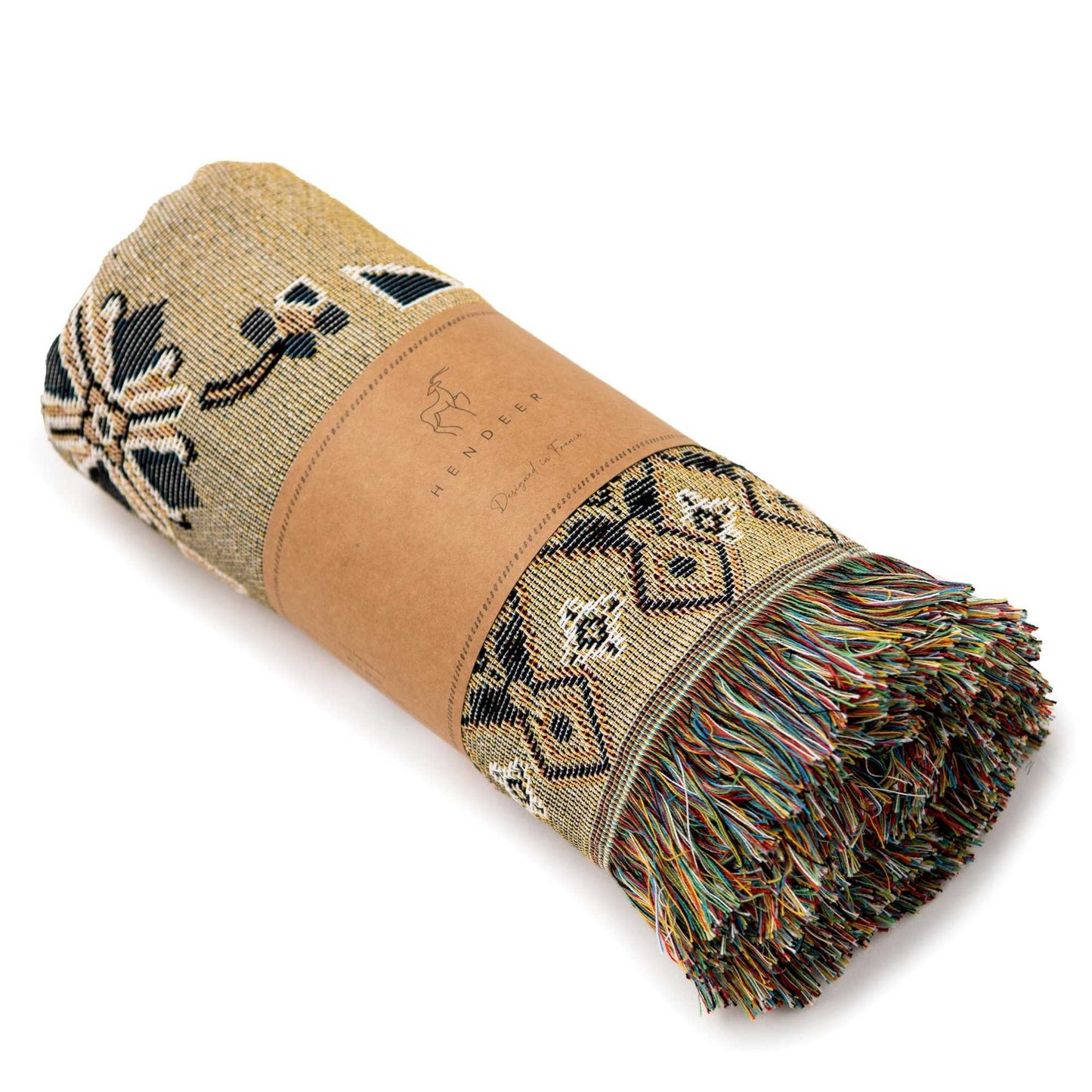 'Hey Jude' Woven Picnic Rug/Throw: Regular 130x160cm | HENDEER