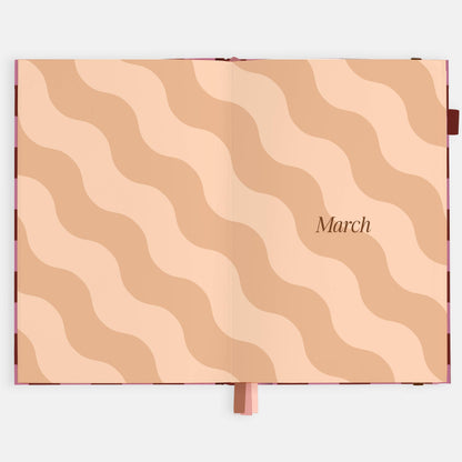 Fox & Fallow - 2026 Cherry Check A5 Horizontal Planner