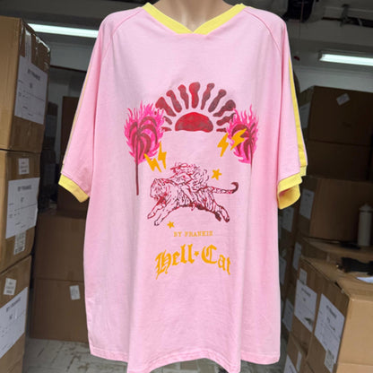 Jersey Tee T-Shirt - Pink HellCat Cowgirl | By Frankie