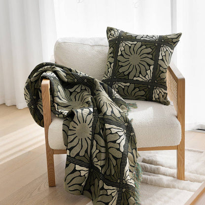 Bambury - Zinnia Throw Blanket - Moss