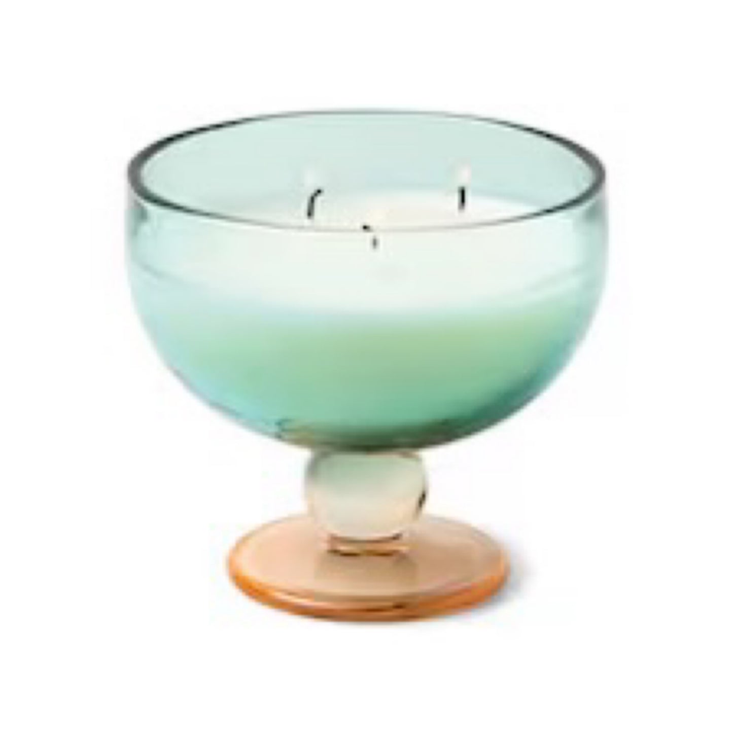6 oz Teal & Orange Tinted Glass Goblet -Tobacco Patchouli | PADDYWAX