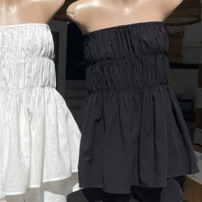 Bella Strapless Tube Top & Matching Pants Set - Black | By Frankie