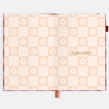 Fox & Fallow - 2026 Cherry Check A5 Horizontal Planner