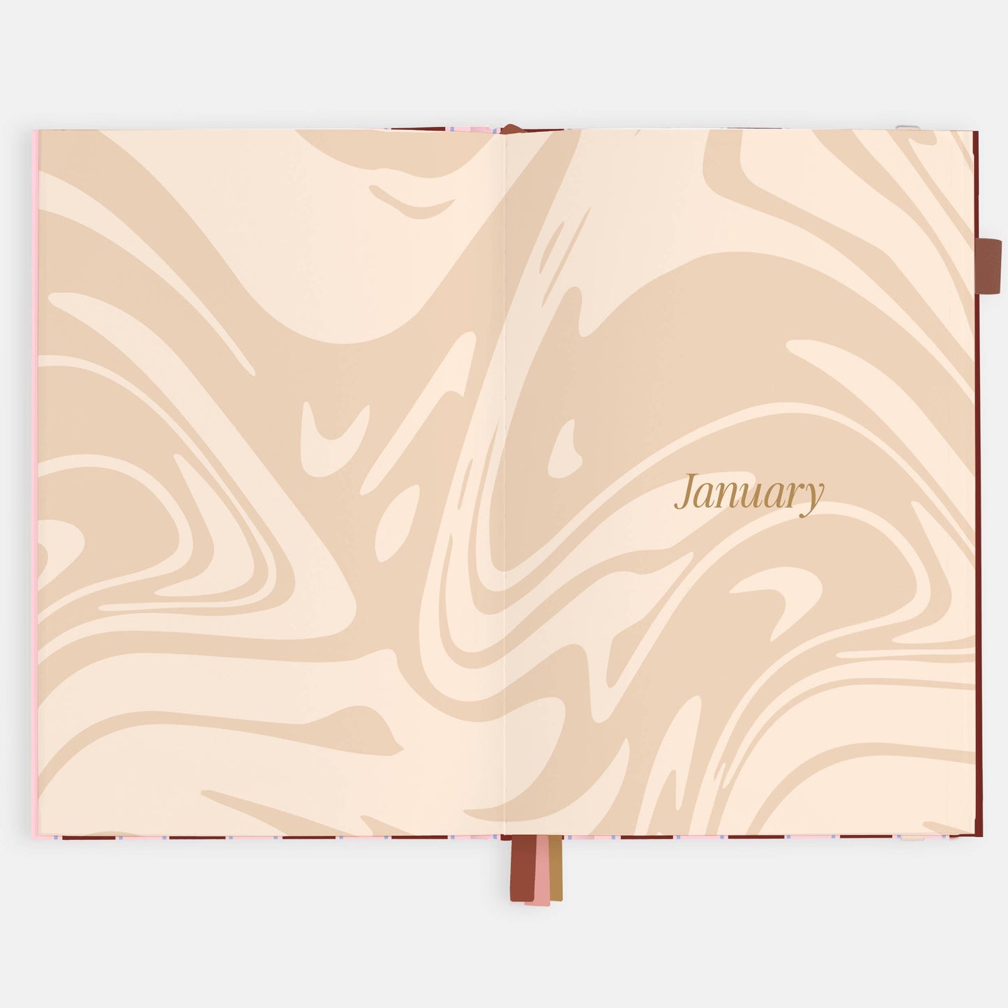Fox & Fallow - 2026 Burgundy Stripe A5 Vertical Planner
