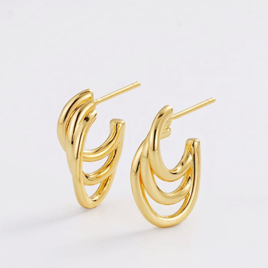London Hoop Earrings - Gold | Zafino